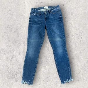 PAIGE Verdugo Ankle Tania Distressed Jeans 29 Medium Blue Wash